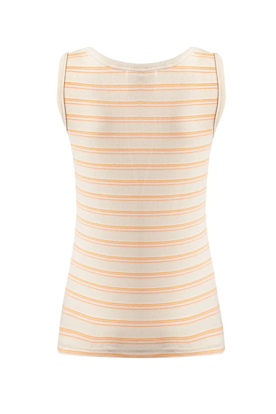 Weird Fish Tunics|Tops & T-Shirts|Luna Organic Cotton Ribbed Stripe Vest Peachblossom