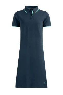 Weird Fish Dresses|Lynworth Organic Cotton Pique Tennis Dress Navy