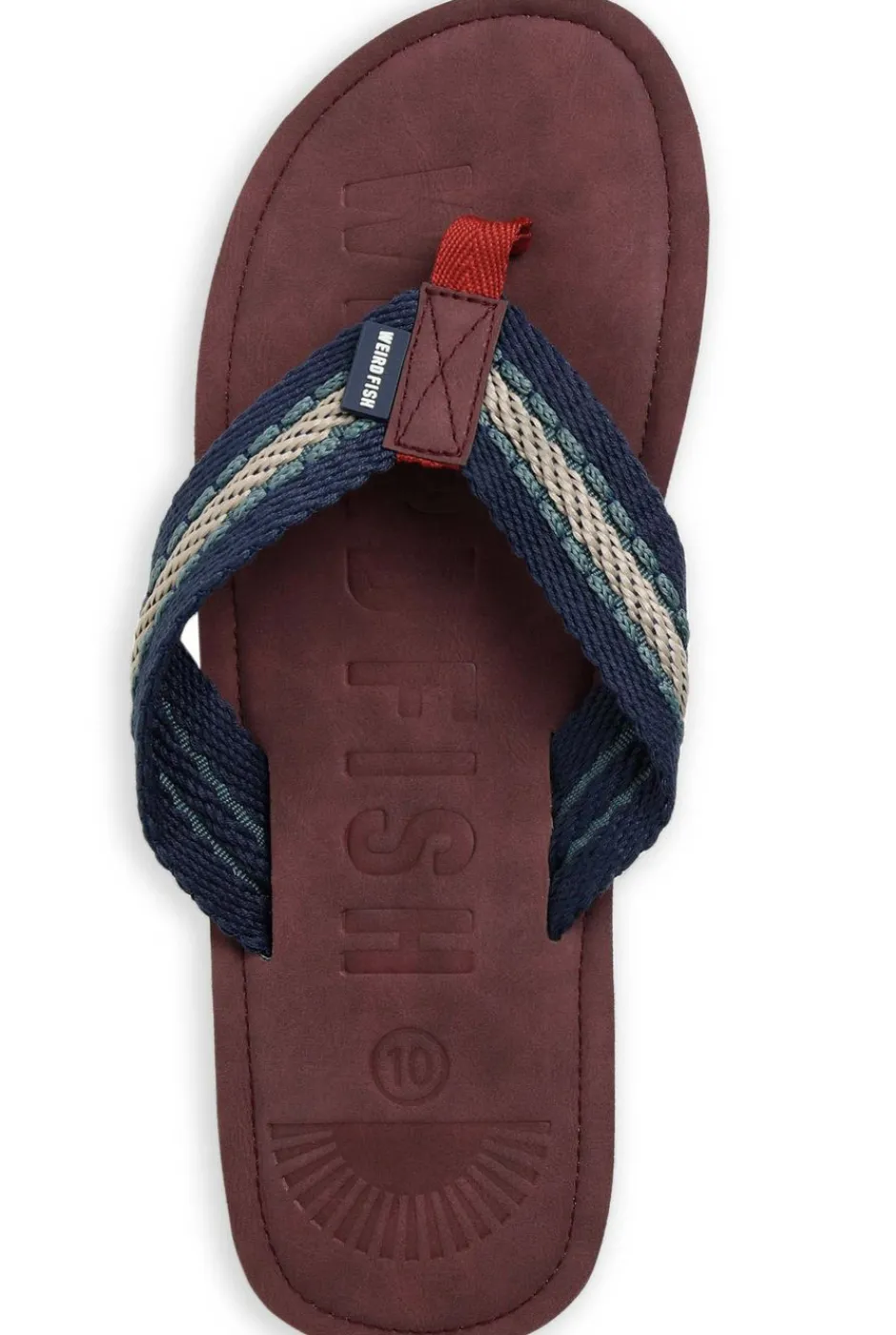 Weird Fish Caps & Scarves|Scarves & Caps|Malham Leather Look Flip Flops Dark Blue