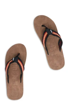 Weird Fish Caps & Scarves|Scarves & Caps|Malham Leather Look Flip Flops Caramel