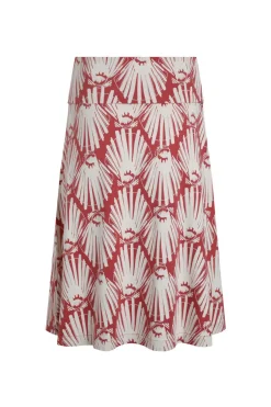 Weird Fish Skirts|Malmo Printed Jersey Skirt Desert Rose