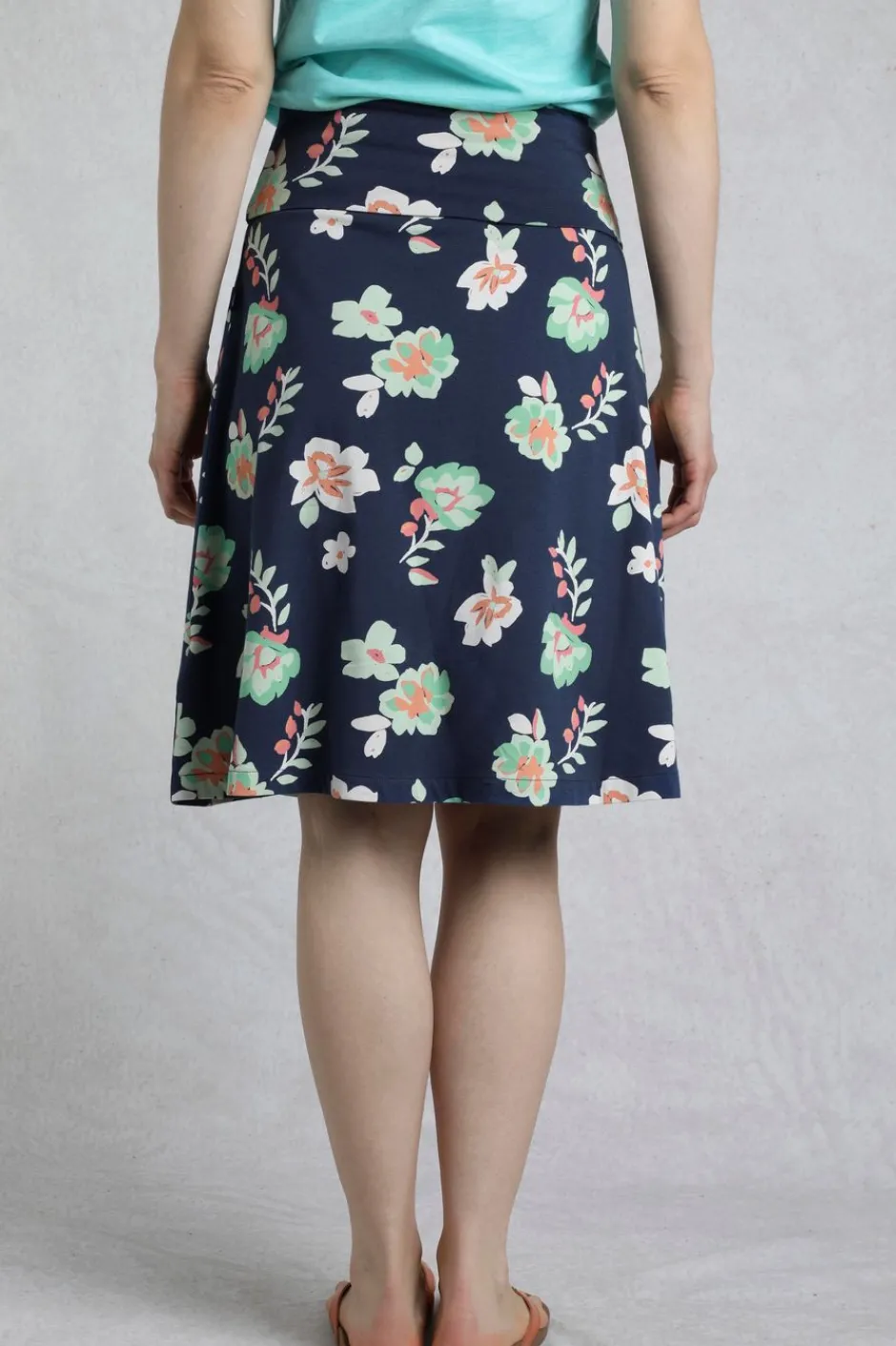 Weird Fish Skirts|Malmo Printed Jersey Skirt Night Blue