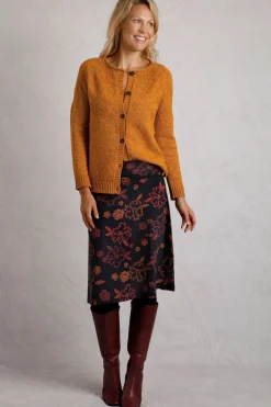 Weird Fish Skirts|Malmo Printed Jersey Stretch Skirt Nightshade