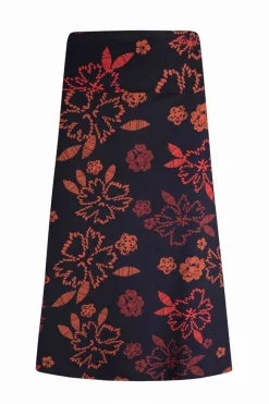 Weird Fish Skirts|Malmo Printed Jersey Stretch Skirt Nightshade