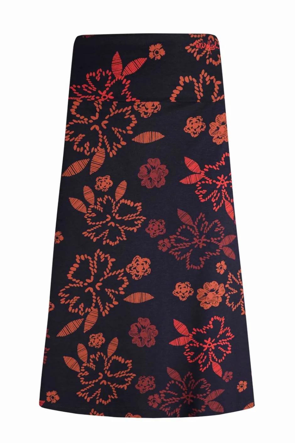 Weird Fish Skirts|Malmo Printed Jersey Stretch Skirt Nightshade