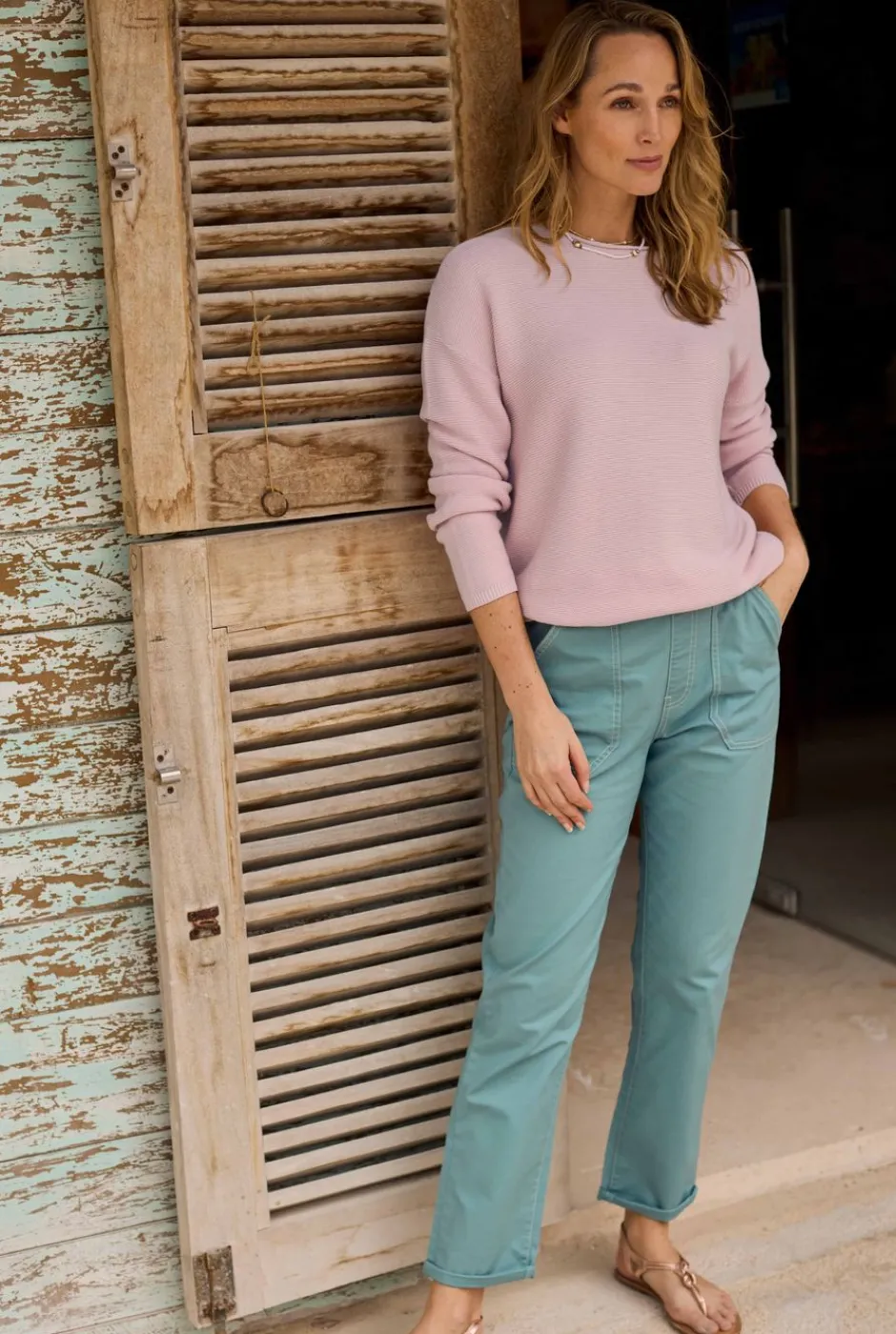 Weird Fish Leggings|Jumpsuits & Playsuits|Malorri Organic Cotton Chino Trousers Mineral Blue