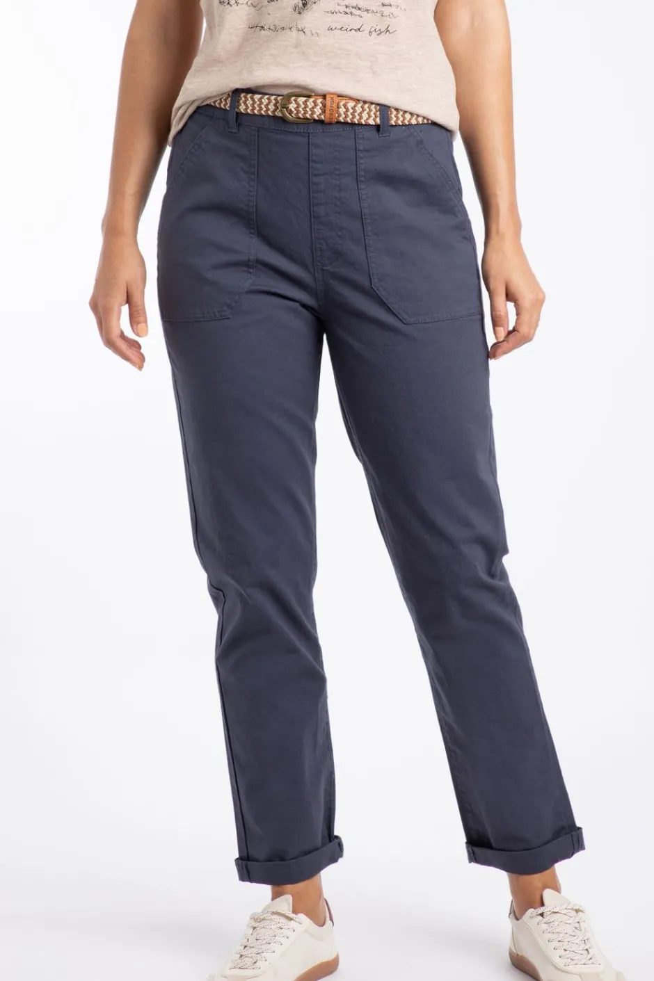Weird Fish Leggings|Jumpsuits & Playsuits|Malorri Organic Cotton Chino Trousers Navy