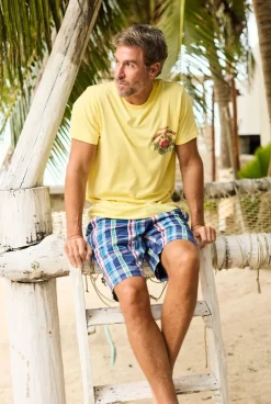 Weird Fish Shorts|Manson Madras Check Shorts Estate blue