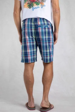 Weird Fish Shorts|Manson Madras Check Shorts Estate blue