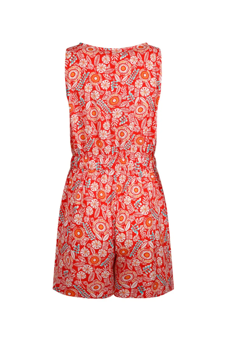 Weird Fish Dresses|Leggings|Mare Eco Viscose Printed Playsuit Tango Red