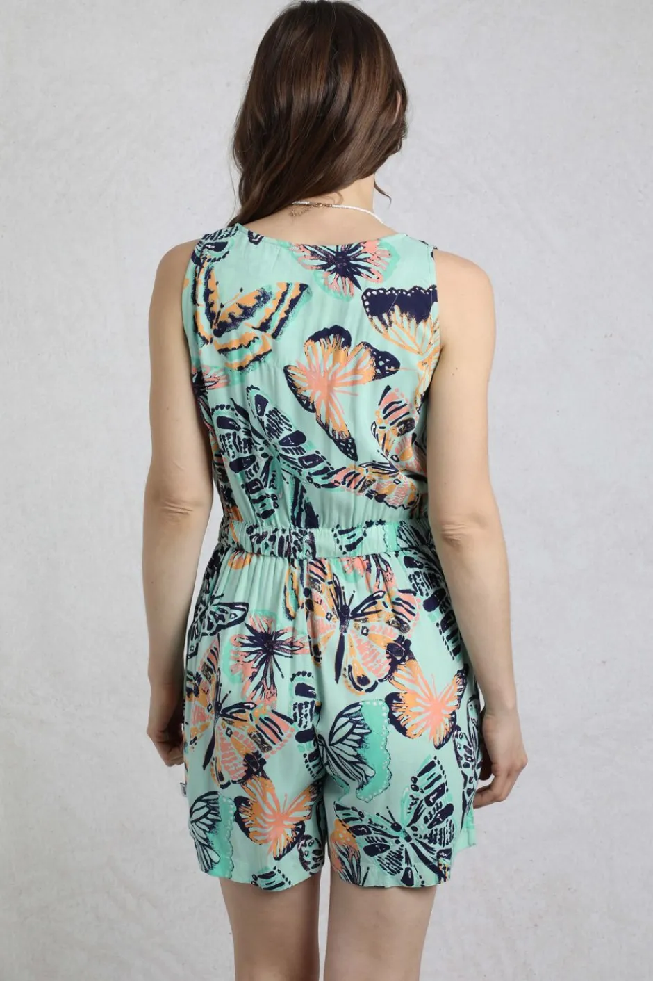 Weird Fish Dresses|Leggings|Mare Eco Viscose Printed Playsuit Seafoam