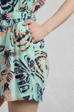 Weird Fish Dresses|Leggings|Mare Eco Viscose Printed Playsuit Seafoam
