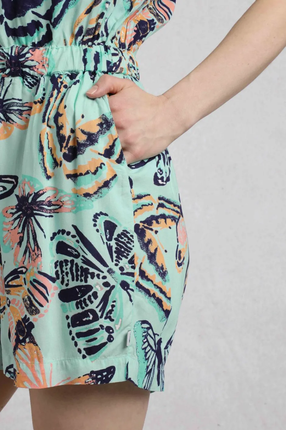 Weird Fish Dresses|Leggings|Mare Eco Viscose Printed Playsuit Seafoam