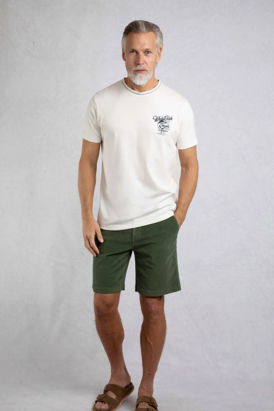 Weird Fish T-Shirts|Marlin Eco Back Print T-Shirt Dusty White