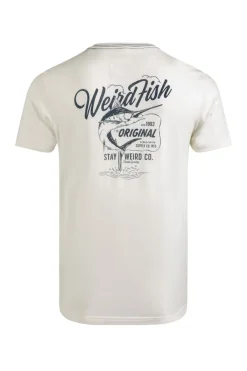 Weird Fish T-Shirts|Marlin Eco Back Print T-Shirt Dusty White
