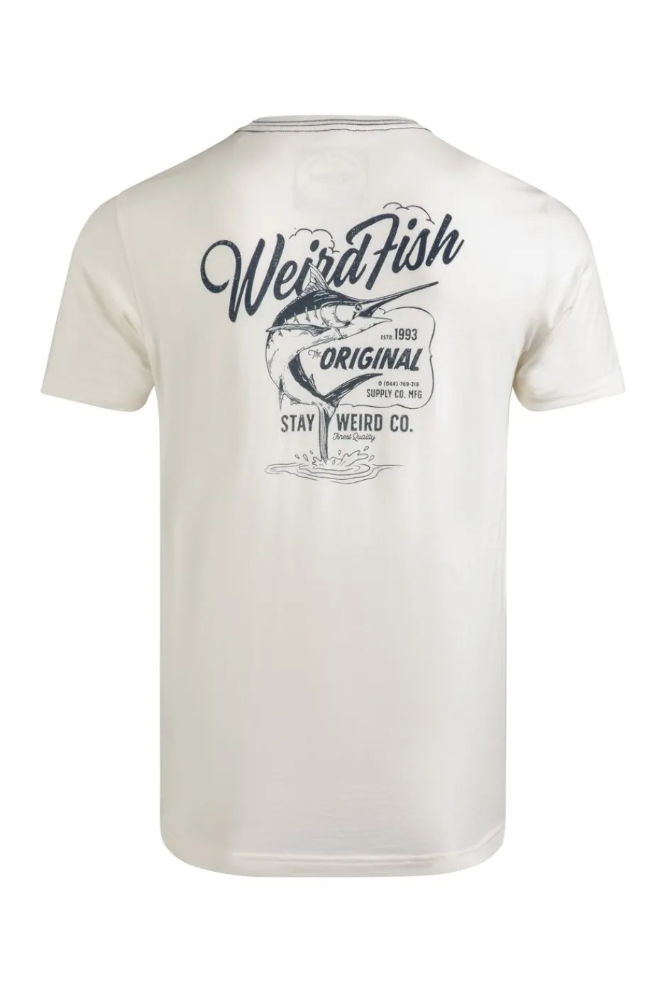 Weird Fish T-Shirts|Marlin Eco Back Print T-Shirt Dusty White