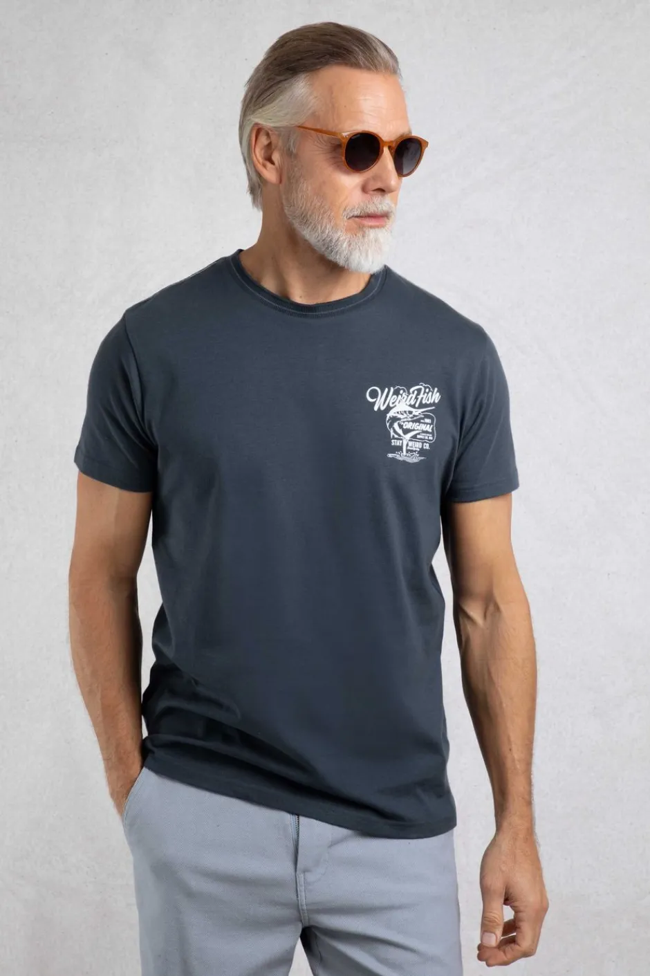 Weird Fish T-Shirts|Marlin Eco Back Print T-Shirt Navy