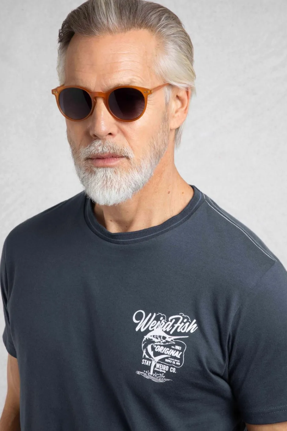 Weird Fish T-Shirts|Marlin Eco Back Print T-Shirt Navy