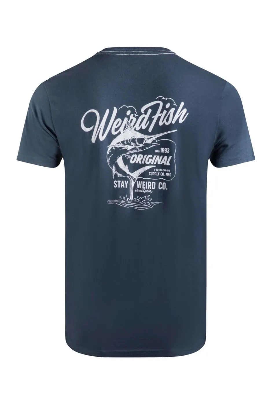 Weird Fish T-Shirts|Marlin Eco Back Print T-Shirt Navy
