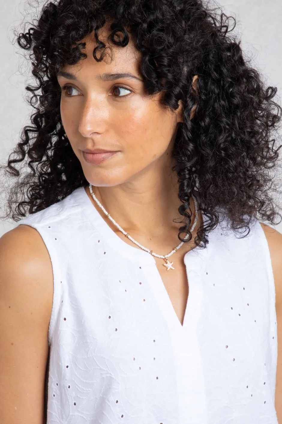 Weird Fish Tunics|Tops & T-Shirts|Maude Broidery Vest White
