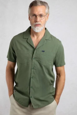 Weird Fish Shirts|Maxwell Seersucker Shirt Army Green