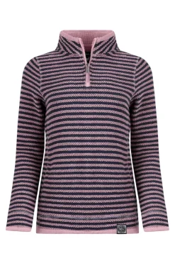 Weird Fish Sweatshirts & Hoodies|Meadow 1/4 Zip Stripe Eco Macaroni Heather
