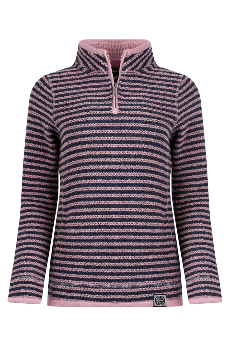 Weird Fish Sweatshirts & Hoodies|Meadow 1/4 Zip Stripe Eco Macaroni Heather