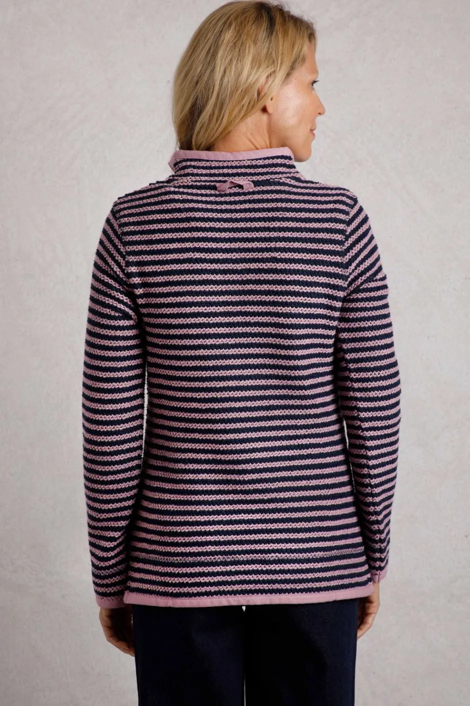 Weird Fish Sweatshirts & Hoodies|Meadow 1/4 Zip Stripe Eco Macaroni Heather