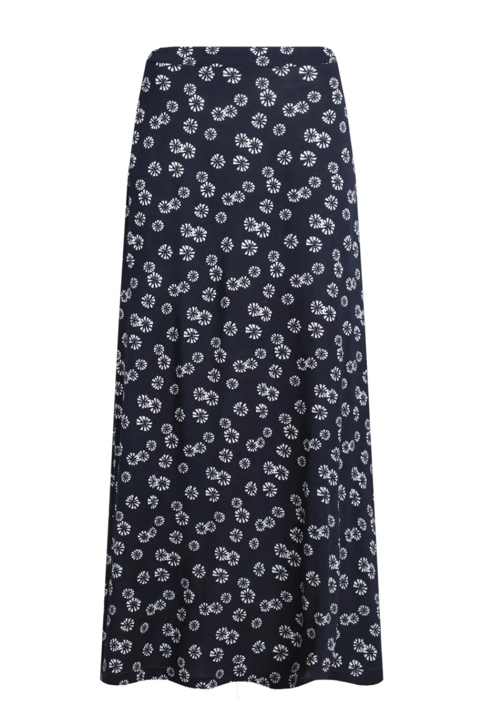 Weird Fish Skirts|Medivet Printed Jersey Maxi Skirt Navy Blue