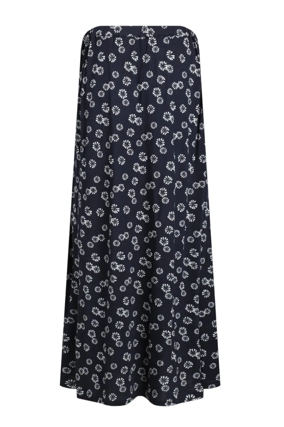 Weird Fish Skirts|Medivet Printed Jersey Maxi Skirt Navy Blue