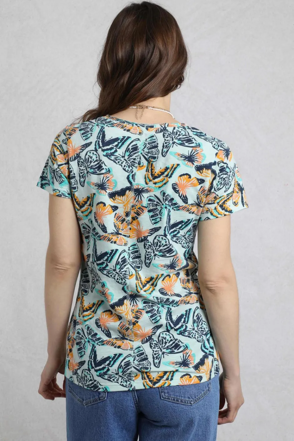 Weird Fish Tunics|Tops & T-Shirts|Merica Organic Cotton Printed Jersey T-Shirt Seafoam