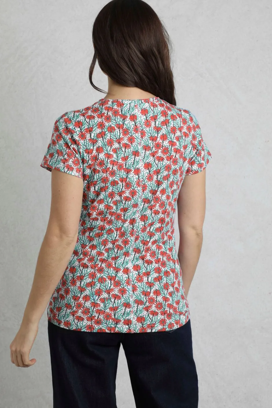Weird Fish Tunics|Tops & T-Shirts|Merica Organic Cotton Printed Jersey T-Shirt Rouge