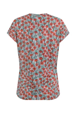 Weird Fish Tunics|Tops & T-Shirts|Merica Organic Cotton Printed Jersey T-Shirt Rouge