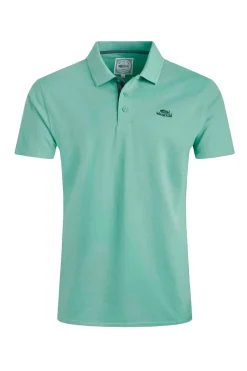 Weird Fish Polo & Rugby Shirts|Miles Organic Cotton Pique Polo Aqua Marine