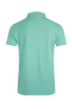 Weird Fish Polo & Rugby Shirts|Miles Organic Cotton Pique Polo Aqua Marine