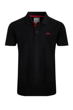 Weird Fish Polo & Rugby Shirts|Miles Organic Cotton Pique Polo Black