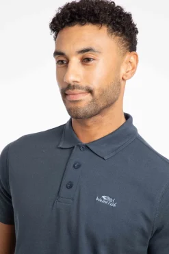 Weird Fish Polo & Rugby Shirts|Miles Organic Cotton Pique Polo Navy