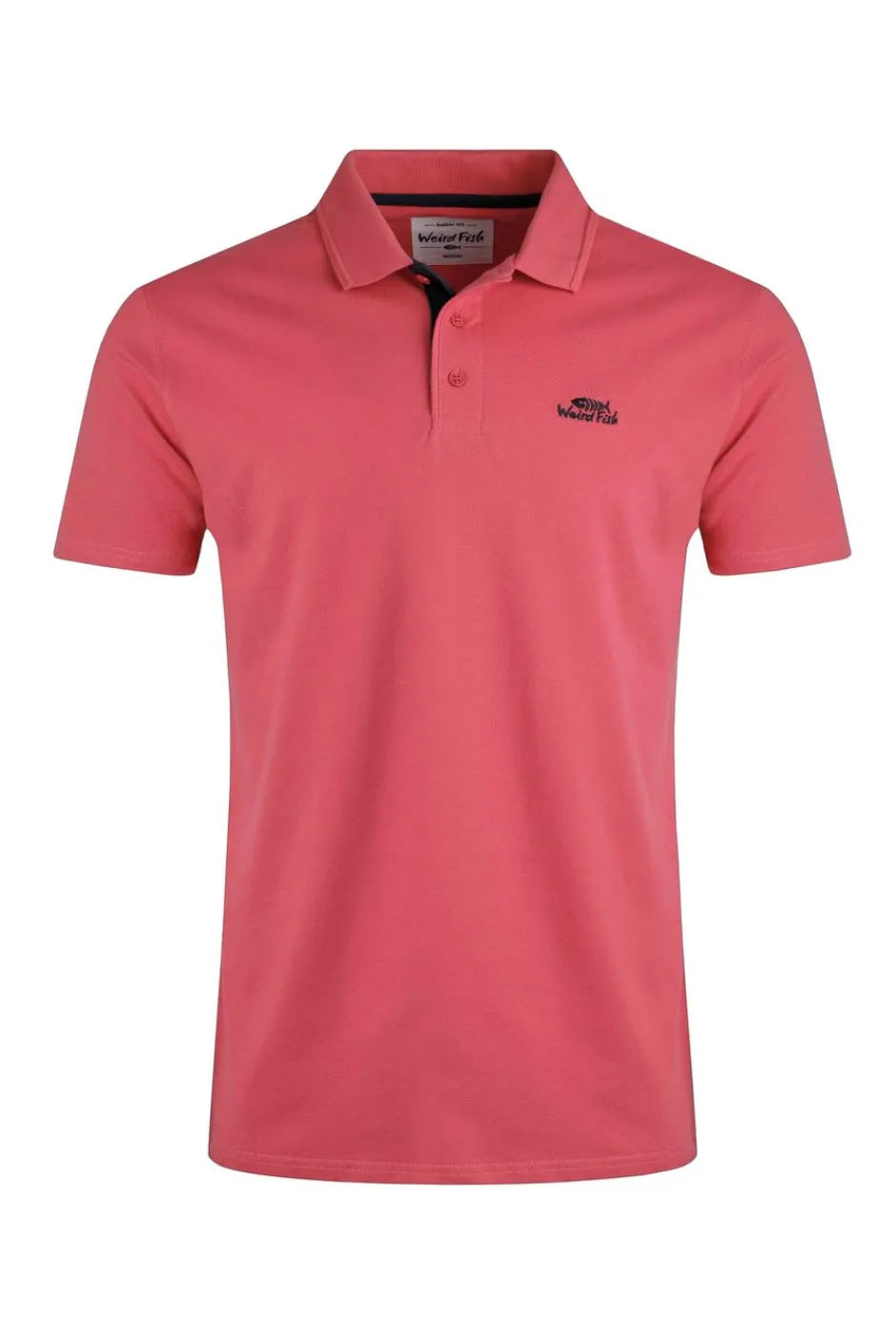 Weird Fish Polo & Rugby Shirts|Miles Organic Cotton Pique Polo Dark Pink