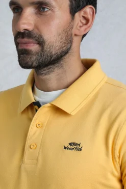 Weird Fish Polo & Rugby Shirts|Miles Organic Cotton Pique Polo Lemon