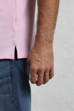 Weird Fish Polo & Rugby Shirts|Miles Organic Cotton Pique Polo Pink