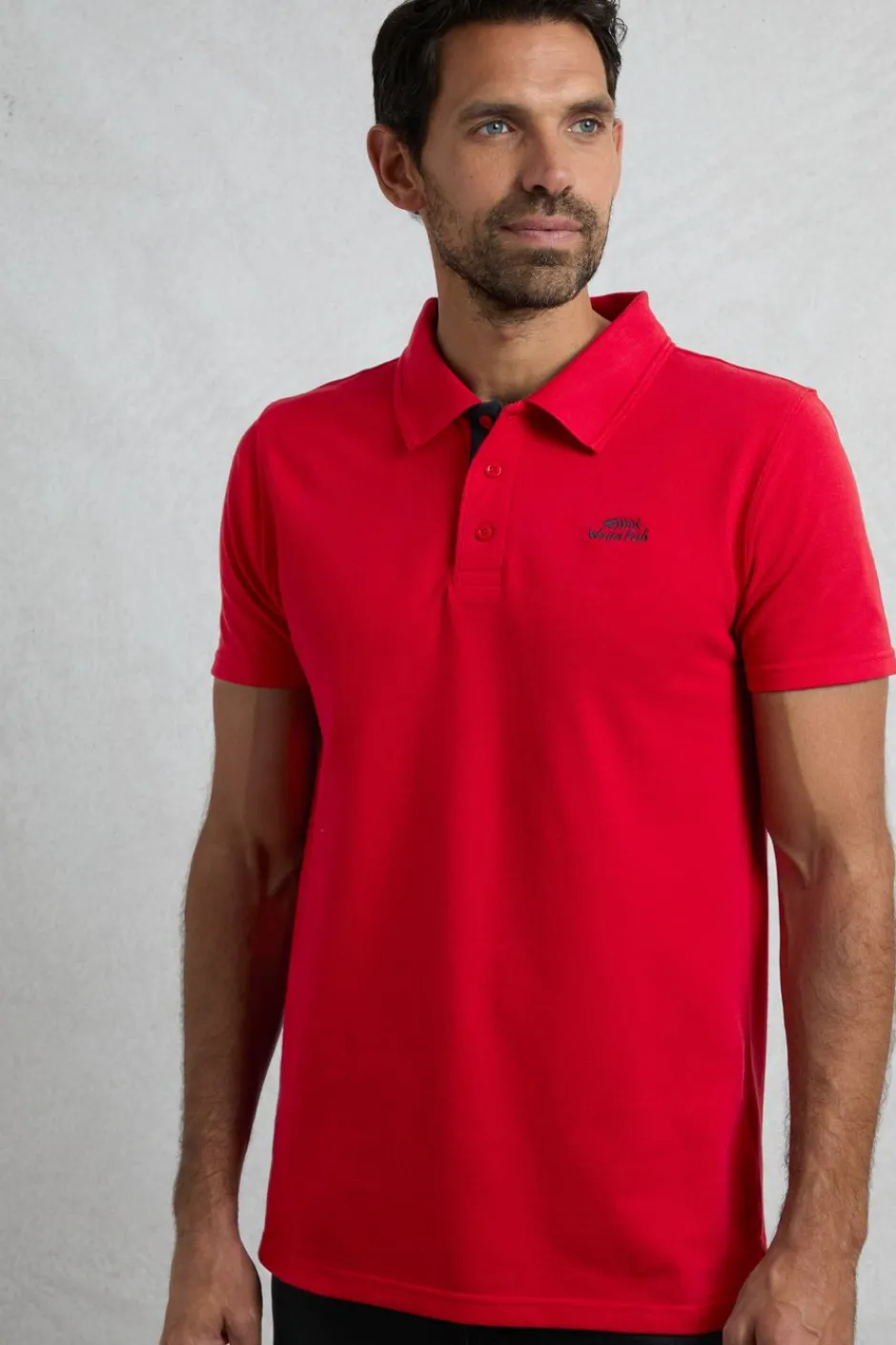 Weird Fish Polo & Rugby Shirts|Miles Organic Cotton Pique Polo Barberry Red Marl