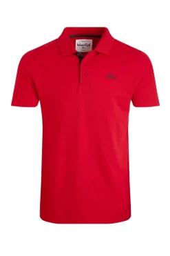 Weird Fish Polo & Rugby Shirts|Miles Organic Cotton Pique Polo Barberry Red Marl