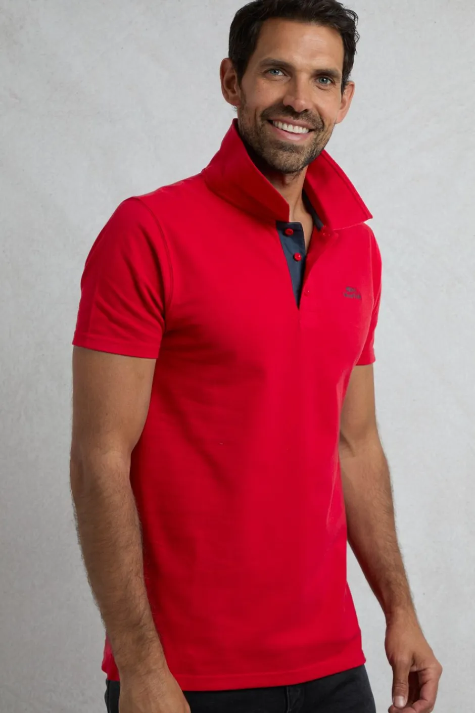 Weird Fish Polo & Rugby Shirts|Miles Organic Cotton Pique Polo Barberry Red Marl