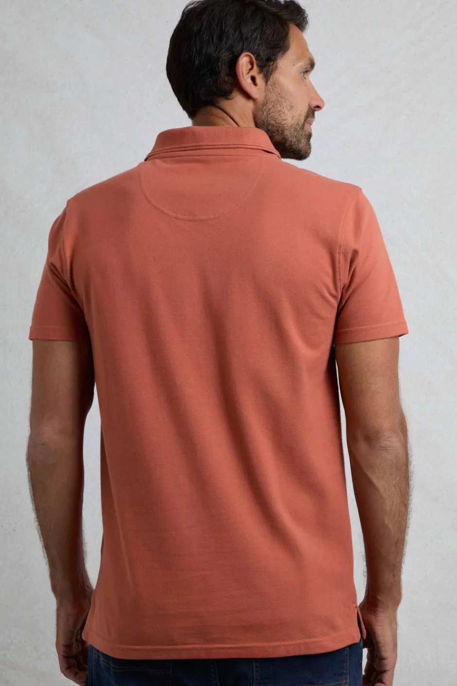 Weird Fish Polo & Rugby Shirts|Miles Organic Cotton Pique Polo Baked Clay
