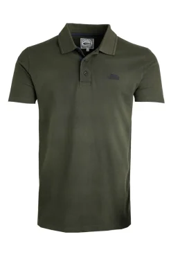Weird Fish Polo & Rugby Shirts|Miles Organic Cotton Pique Polo Deep Lichen Green
