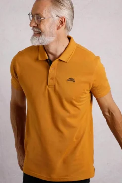 Weird Fish Polo & Rugby Shirts|Miles Organic Cotton Pique Polo Caramel