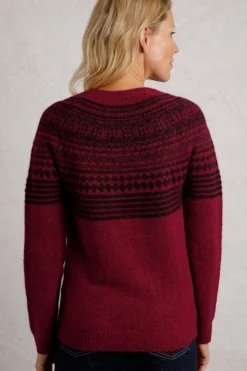 Weird Fish Jumpers & Cardigans|Knitwear|Miska Eco Fair Isle Jumper Rhubarb