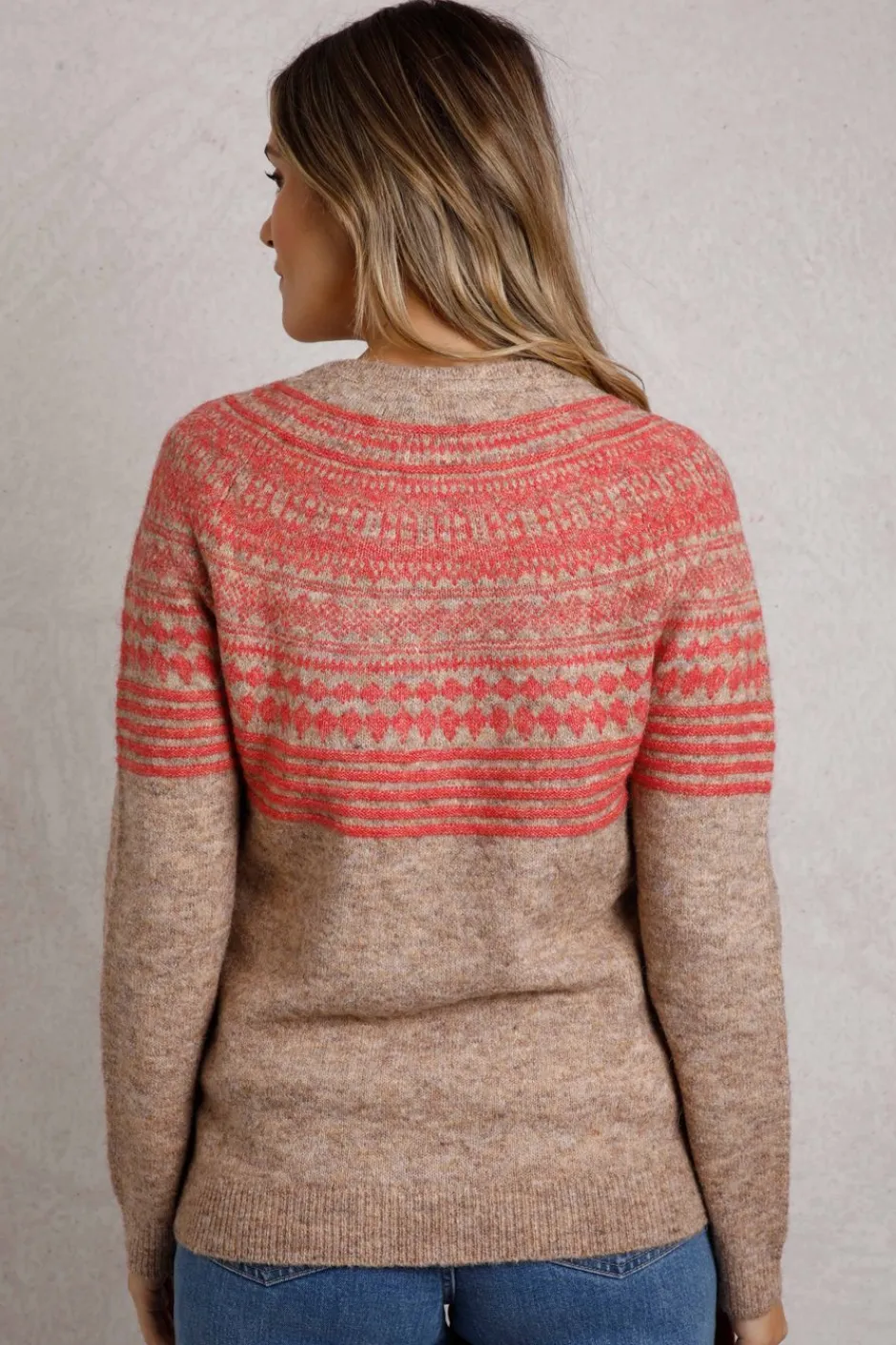 Weird Fish Jumpers & Cardigans|Knitwear|Miska Eco Fair Isle Jumper Ecru