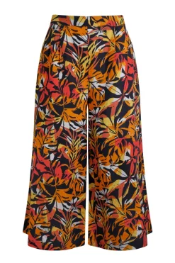 Weird Fish Leggings|Jumpsuits & Playsuits|Mossa Printed Linen Rich Culottes Caramel