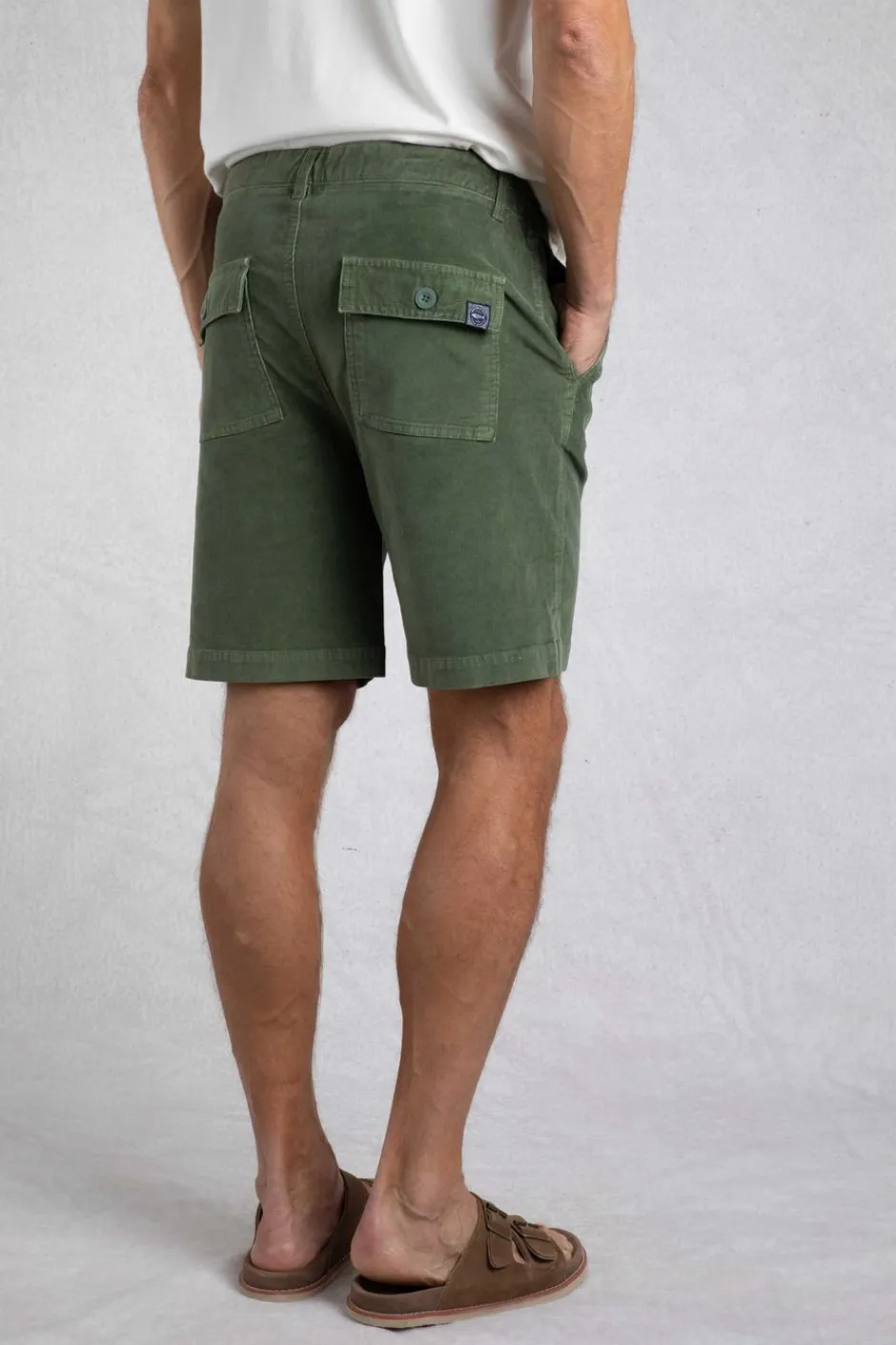 Weird Fish Shorts|Munro Cord Shorts Army Green